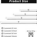 SANLIKE Camping Tent Tarp Poles Set for Canopy Awning Shelter Backpacking Hiking - Telescopic Adjustable Length Tent Sunshade Support Stick Rods (Adjustable Length - Steel 2packs, Size: Thickness 0.4mm)