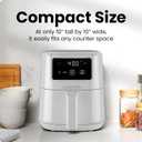 CHEFMAN 2 Qt Mini Air Fryer Digital Space-Saving Compact Air Fryer with Nonstick and Dishwasher Safe Basket, Quick & Easy Meals in Minutes, Features Digital Timer and Shake Reminder White, 2 Quart