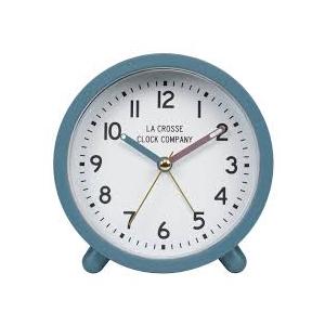 La Crosse Clock Co. 4.4" Analog Quartz Alarm Clock - Teal