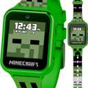 Minecraft Kids Smartwatch - Interactive LED Screen Watch with 10 Custom Watch Faces, Games, Camera, Alarm, Step Tracker & More - Fun Tech Gift for Boys and Girls - Fits Wrists 5.5'' to 8.0"