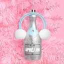 xo, Fetti Après Ski Champagne Bottle Ornament | Silver Glitter Holiday Tree Decoration, Winter Cabin Christmas Decor, Cute Mountain Stocking Stuffer