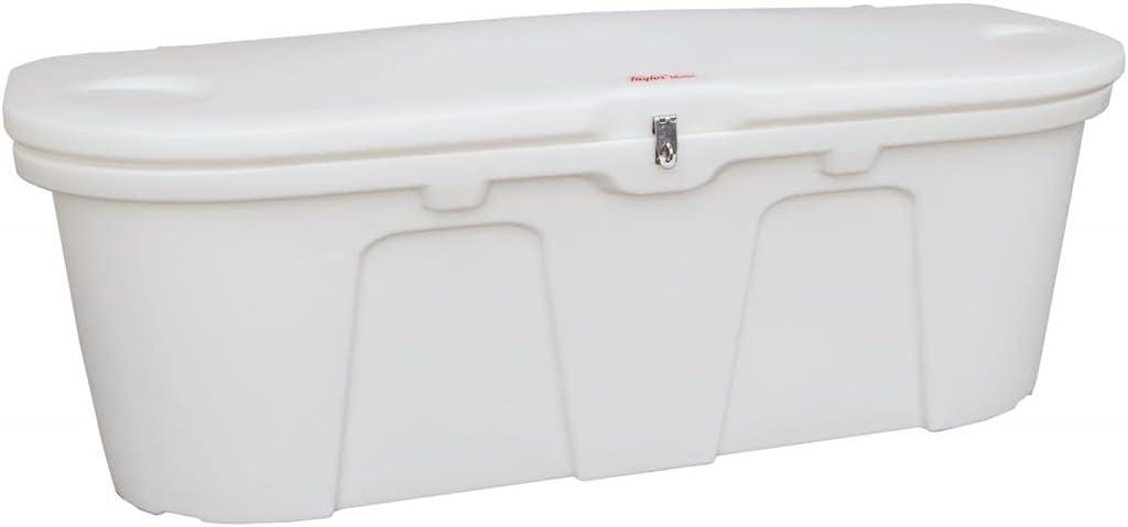 Taylor Made 123650 Stow N' Go Poly Dock and Patio Storage Box - 43" L x 21" W x 36" H, Classic Whit