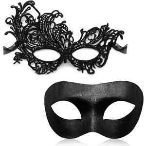 Masquerade Mask for Women Men Couple Venetian Halloween Masks for Mardi Gras Costume Party Prom Ball