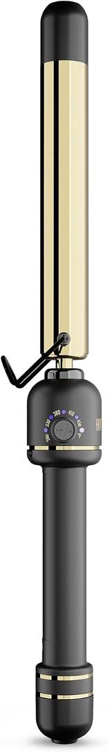 Hot Tools 24K Gold Extended Barrel 1" Curling Wand | No Clamp for Quick and Easy Styling, Fan-Favorite 24K Gold Technology for Long-Lasting Results