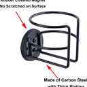 8 Pack Magnetic Cup Holder with 2 Screws Mount, Full Covered Bus Tractor Cup Holder, Magnet Bottle Drink Holder, Black