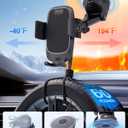 pop-tech Phone Mount for Car, [Military-Grade Suction] Universal Cell Phone Holder for Your Car Dashboard Windshield Window, Automobile Cradle Fit for iPhone Samsung All Smartphones with Thick Case