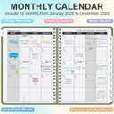 Timart 2026 Planner, Weekly and Monthly Planner, January 2026 - December 2026 Agenda Book, Hardcover 2026 Calendar Planner Book with Tabs, Inner Pocket For Women & Men, Perfect for Office School Home Supplies, A5 (6.3" x 8.5")-Green