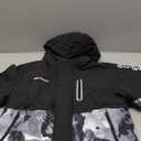 Boys' Waterproof skiing Jacket - Winter Fleece Lined Snowboarding Coat with Hood, Windproof Thermal Outer Shell for Kids Ice Black 7-8 years