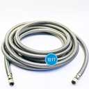 Refrigerator Icemaker Hose (10 FT) - Universal Fit to ALL Refrigerator Brands - Icemaker Water Supply Line -  x  Connections - SS Refrigerator Supply Hose for Ice & Water