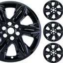 18 inch Hubcap Wheel Skins Cover for 2019-2022 Chevy Blazer L & LT, ABS Plastic Rim Covers (Set of 4) for 19-22 Chevy Blazer Alloy Wheel - 18in, Glossy Black