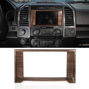 Voodonala Wood Grain Interior Dashboard Navigation GPS Cover Decorative Trim for Ford F150 2015 2016 2017 2018 2019 2020