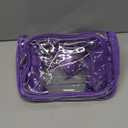 Clear Backpack for Stadium Events Clear Backpack 12x12x6 with Front Pocket for Concert Sport Events Work Travel (Purple)