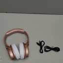 INFURTURE Pink Headphones Over Ear Headphones Active Noise Cancelling Bluetooth Headphones, Deep Bass Headset, Low Latency, 90H Playtime, Foldable Headphone for Sport Running Cool Gadgets Gift-H1 (Rose gold)