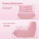 Bean Bag Chair Big Sofa Beanbag Chair for Adults Fireside Chair Bean Bag Lounger with Memory Foam Filled for Home,Apartment or Gaming Venue(Pink Teddy), Single