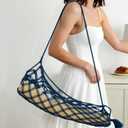 laddawan Macrame Yoga Mat Carrier Bag, Suitable for most Yoga Mats (navy blue)
