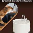 Ceramic Cat Water Fountain, 2.2L/74oz Automatic Pet Drinking Fountain for Indoor Cats and Small Dogs, Ultra Quiet, BPA-Free, Cat Water Dispenser with Filter – Easy to Clean