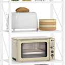 SONGMICS 5-Tier Metal Storage Rack, Shelving Unit with X Side Frames, Dense Mesh, 12.6 x 23.6 x 57.3 Inches, for Entryway, Kitchen, Living Room, Bathroom, Industrial Style, Cloud White UBSC165W01