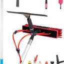 Solar Panel Cleaning Kit, 40ft Water Fed Poles, Long Hose, Brush & Squeegee, 2 Dusting Brush for Solar Panel High Window Roof Cleaning