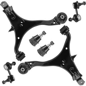 Front Lower Control Arm + Ball Joint for Honda CR-V 2002-2006, Sway Bar End Link, Left & Right, 6Pcs Suspension Kit K640399 K640400 K80223 K90454 K90455