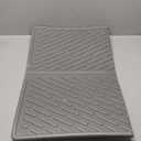 Pieviev Cat Litter Box Mat, 31"x 24" Scratch Resistant Litter Trapping Mat, Easy Clean for Scatter Control, Soft on Kitty Paws, Waterproof & Urine Proof for Indoor Use, Gray