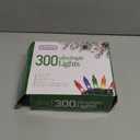 PREXTEX Multicolored Christmas Lights with Green Wire, 60 Feet, 300 Lights, Colorful String Lights Indoor or Outdoor - Incandescent String Lighting for Christmas Tree Decorations for Fences and Patios