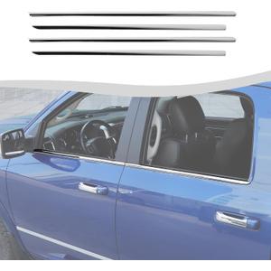 Stainless Steel Outer Window Sill Molding Cover 4Pcs Compatible with 2010-2017 Dodge RAM 1500 2500 3500 Exterior Accessoriesr(Chrome)