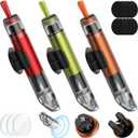 3 in 1 Car Safety Hammer Seatbelt Cutter and Survival Whistle, Safe Transparent Lid Window Breaker Seatbelt Cutter Underwater, 3-Pack Emergency Keychains car Window Breaker Tool,Glass Breaker for Cars