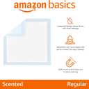 Amazon Basics Scented Dog and Puppy Potty Training Pee Pads, 5-Layer Leak-Proof Super Absorbent with Quick-Dry Surface, Regular Size 22 x 22 Inch, Blue & White, 100 Count