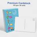 LioNergy Set of 80 Be A Voter Postcards, Vote Card Whale Postcard with Watercolor Whale Perfect for Writing to Your Representatives or Get Out the Vote Campaigns, 4 x 6 Inch (Blue)