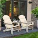 BPS 52x20 Inch Outdoor Adirondack Chair Cushion Set of 2, Fade-Resistant and Water-Resistant Olefin Fabric Patio Chair Cushions with Straps for Outdoor/Indoor Dining Chairs, Rocking Chairs