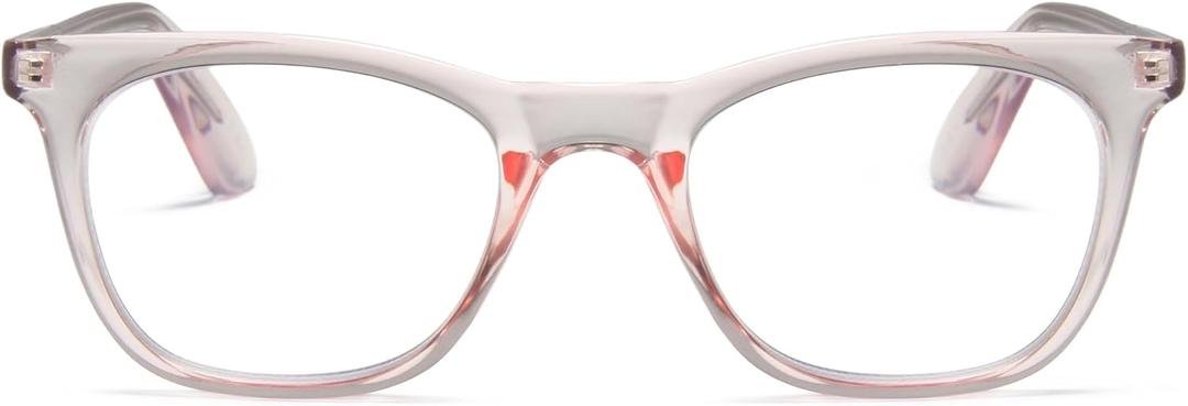 2SeeLife Blue Light Reading Glasses for Women  Small-Medium Fit, Sturdy Frame, Spring Hinges, Premium Readers, Pink, +2.25