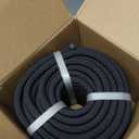 1/2 Inch Arborist Tree Pulling Rope - 100 Feet Tree Swing Rope for Rigging, Outdoor Use - High Strength Double Braided Polyester 48 Strands - Black