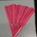 Blulu 4 Pcs Large Folding Fans Bulk with 4 Fan Sleeves, Chinese Kung Fu Hand Clack Rave Fans for Line Dancing, Festival, Party Decor and Performance(Classic Style,Rose Red,13 Inch)