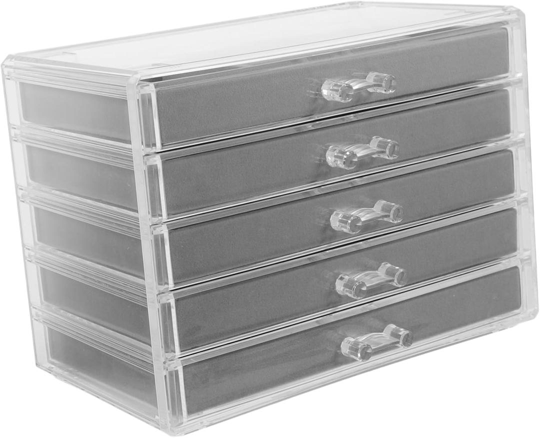 VALICLUD 18grids Rock Display Holder Collection Storage Organizer Acrylic Display Cabinet