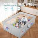 Hiaksedt Baby Playpen 74x50 Inch, Play Pens for Babies and Toddlers Baby Fence Play Yards for Indoor & Outdoor with Breathable Mesh Anti-Fall Playpen (74"x50")
