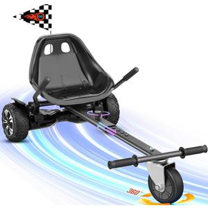 Gyroor Hoverboard Seat Attachment - Go Kart Conversion for 6.5'' to 10'' Hoverboards, Adjustable Frame Length, Perfect for Kids and Adults