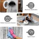 4x8 Wide Washable Runner Rug: Easy-to-Clean Runners for Hallway Entryway Kitchen Bedroom Living Room - Stain and Water Resistant Rugs with Non-Slip Backing - Soft Low-Pile Carpet Grey