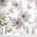 Pink Floral Wallpaper Pink Peel and Stick Wallpaper Modern Contact Paper Vintage Watercolor Flower Self Adhesive Wall Paperfor Bedroom Cabinets Decorative
