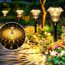 SOLPEX Solar Pathway Lights Garden Decor for Yard, Garden Lights Solar Powered Waterproof Landscape Lighting, Solar Outdoor Lights Porch Decor for Path Walkway Driveway (6 Pack Warm White)