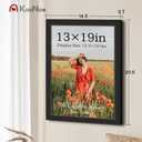13x19 Picture Frame 4 Pack, Black Solid Wood, Wall Gallery Poster Frame