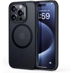 ESR for iPhone 15 Pro Max Case, Compatible with MagSafe, Military-Grade Protection, Yellowing Resistant, Scratch-Resistant Back, Magnetic Phone Case for iPhone 15 Pro Max, Classic Series,Frosted Black