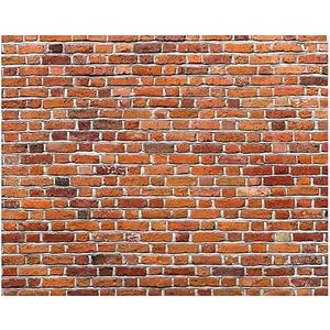 10x8ft Christmas Red Brick Wall Backdrop for Photoshoot Polyester Fabric Brick Backdrop Background Wallpaper for Fireplace Home Decoration Newborn Birthday Wedding Party