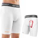 Shock Doctor Compression Shorts with Protective Bio-Flex Cup, Moisture Wicking Vented Protection - Youth  S
