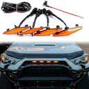 LED Grill Lights for 2014-2019 Toyota 4Runner TRD Pro Grille, Including SR5, TRD Off-Road, Limited, TRO Pro Models Raptor Style LED Light (Amber Light with Amber housing)