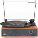 Vinyl Record Player Built-in Stereo Speakers Vintage Turntable