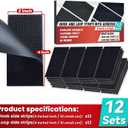 2 x 12 Sets Heavy Duty Nylon Hook Loop Strips Waterproof. Strong Adhesion Yet Residue Free Fabric Fastener, for Indoor and Outdoor Use, 2 x 4 Inch