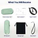 DATAFY [Case-Friendly] Page Turner for Kindle Paperwhite Oasis Kobo eReaders, Camera Camcorder Remote Controls, Page Turner Clicker for ipad Tablets Reading Novels with Wrist Strap Storage Bag Green