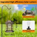4 x Solar Lanterns Outdoor WaterproofMetal Hanging Solar Lights Outside Mother's Day and Birthday Gifts for Ladies to Choose from Garden Decorative Lanterns are Suitable for Backyard Patio Porch