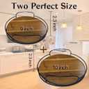 Lazy Susan Organizer 2 Pack for Table Top, 10'' and 9'' Wooden Lazy Susan Turntable Organizer for Cabinet Pantry Kitchen Countertop Organizer Spice Organization