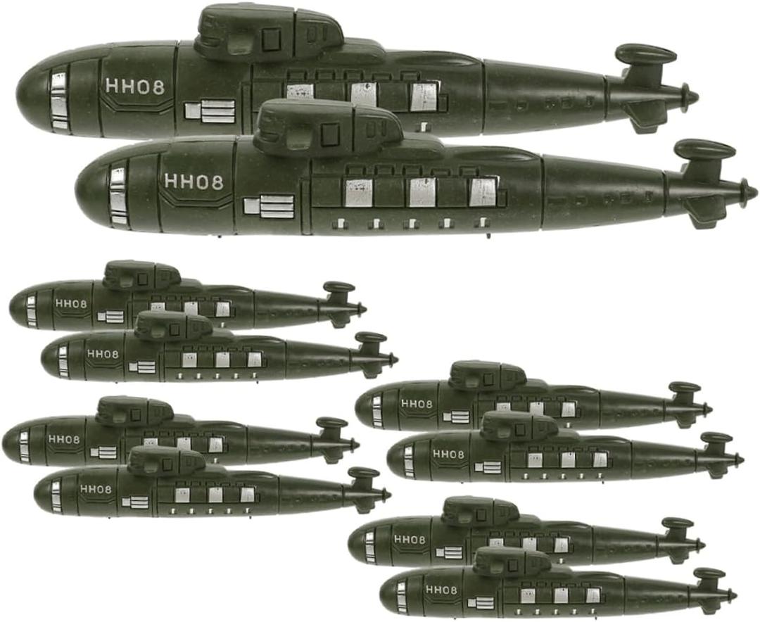 TOYANDONA 12pcs Simulated Submarine Ornament Toys Decor Models Submarines Statue Adornment Kids Playthings Toy Ships Sand Table Submarines Desktop Submarines Model Pp Child Crafts